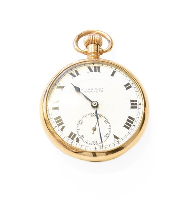 Lot 478 - A 9 Carat Gold Open Faced Pocket Watch