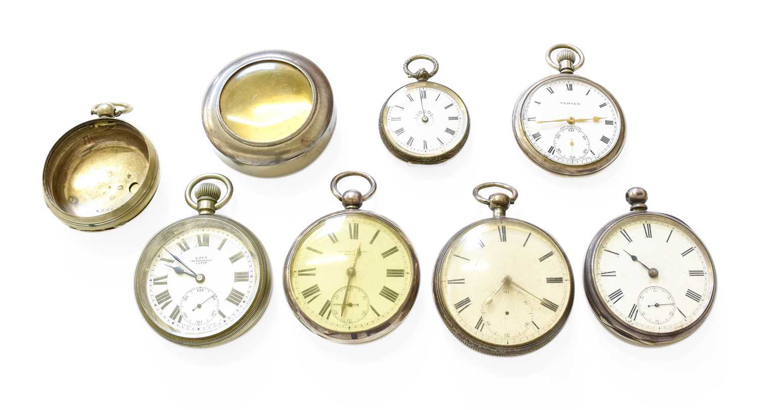 Lot 481 - A Silver Detached Lever Pocket Watch, silver...