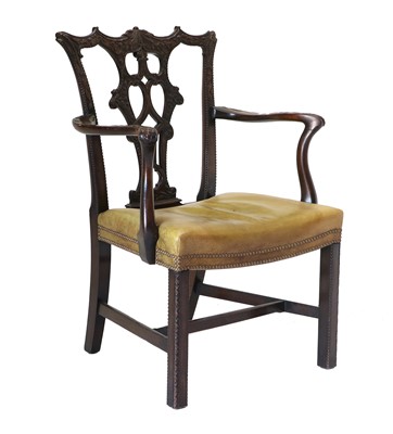 Lot 1192 - A George III Chippendale-Style Carved Mahogany...