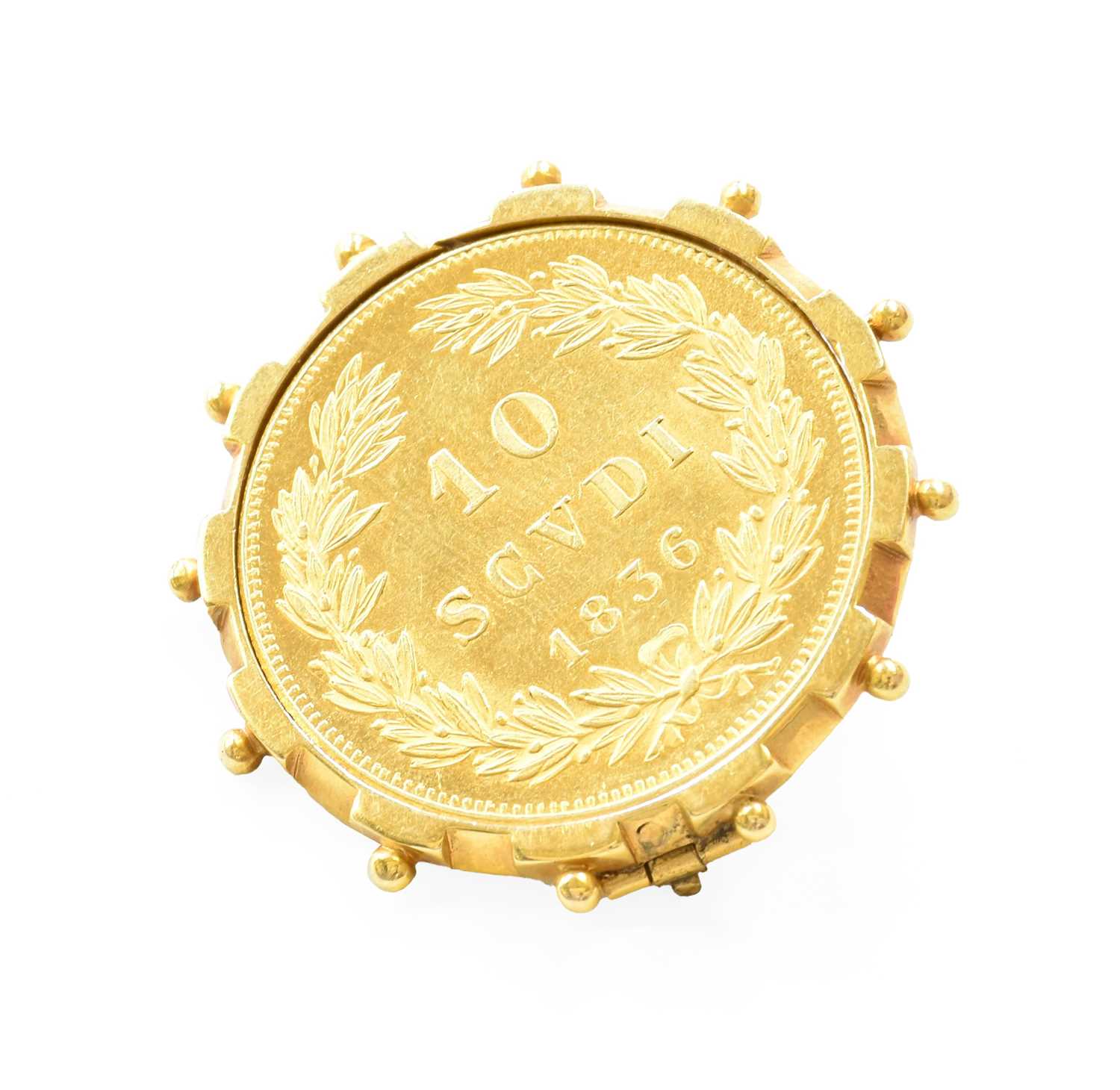 Lot 442 - Coin Brooch Featuring Copy of Papal States 10...