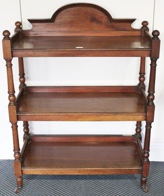 Lot 1383 - A Late Victorian Mahogany Three Tier Dumb...