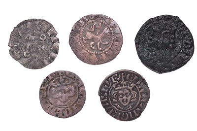 Lot 20 - 5x English and World Hammered coins;...