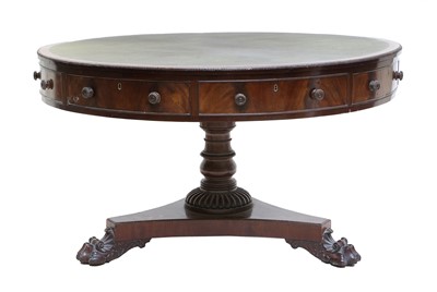 Lot 290 - A Regency Mahogany Drum Table, early 19th...