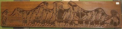 Lot 1348 - A 20th Century African Carved Wooden Panel,...