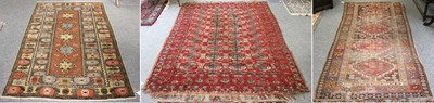 Lot 1150 - Kuba Rug, the field with a column of stepped...