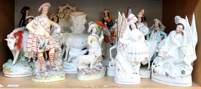 Lot 278 - A Collection of Victorian Staffordshire...