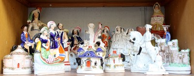 Lot 280 - A Collection of Mainly Victorian Staffordshire...