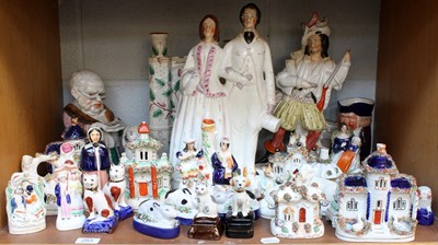 Lot 283 - Victorian and Later Staffordshire Pottery...