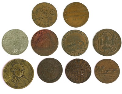 Lot 421 - Middlesex, 18th Century Tokens, 10 in total,...