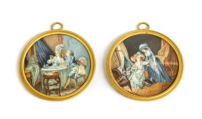 Lot 283 - A Pair of 19th Century French Miniature...