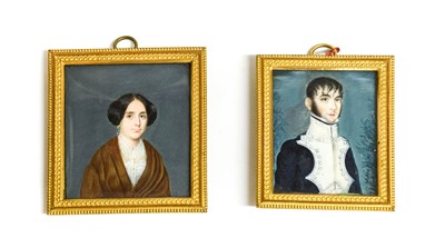 Lot 357 - Two 19th Century Spanish Miniature Portraits,...