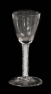 Lot 12 - ~ A Wine Glass, circa 1760, the ovoid bowl...