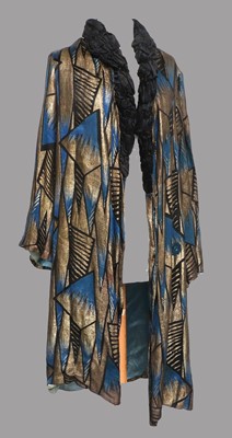 Lot 2187 - Circa 1920-30s Stylish Evening Coat in a teal...