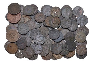 Lot 425 - Miscellaneous 18th Century Tokens; 82 in total,...