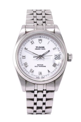 Lot 2206 - Tudor: A Stainless Steel Mid-Size Automatic...