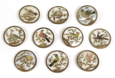 Lot 359 - A Set of Ten Appliqué Buttons, 1st half 19th...