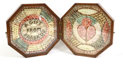 Lot 443 - A Sailor's Shell Valentine, 19th century, the...