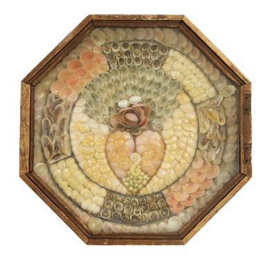 Lot 376 - A Sailor's Shell Valentine, 19th century,...