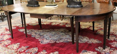 Lot 1379 - A George III Mahogany D End Dining Table, with...