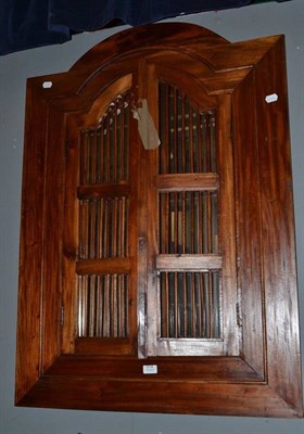 Lot 514 - Indonesian hardwood framed mirror