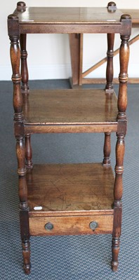 Lot 1487 - A Regency Mahogany Three Tier Whatnot, with...