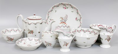 Lot 360 - A Newhall Porcelain Part Tea Set, circa 1790,...