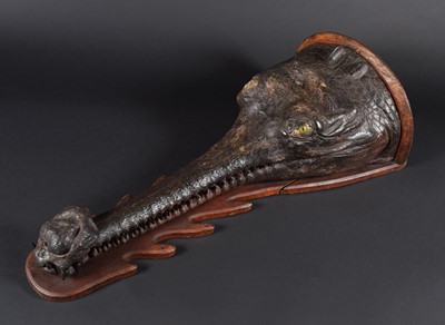 Lot 180 - Taxidermy: A Late Victorian Gharial Crocodile...