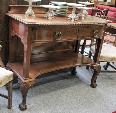 Lot 1387 - A Wairing & Gillow Mahogany Buffet on ball and...