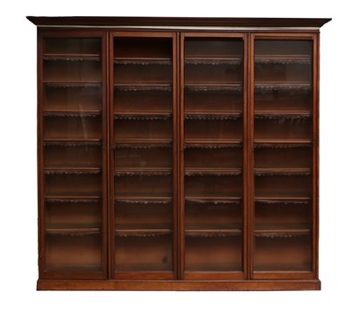 Lot 807 - A Victorian Mahogany Bookcase, the moulded...