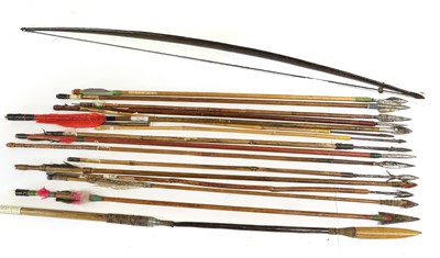 Lot 243 - A New Guinea Palm Wood Self Bow, an Amazonian...