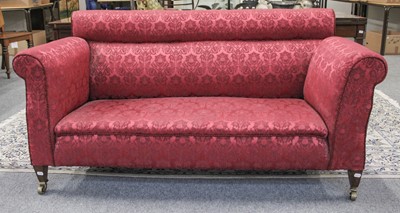 Lot 1431 - A 19th Century Mahogany Framed Drop End Sofa,...