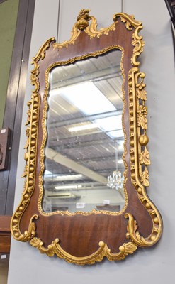 Lot 1351 - A 19th Century Parcel Gilt Fretwork Mirror,...