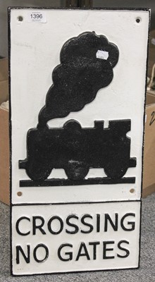 Lot 122 - A Reproduction Painted Cast Iron Railway...