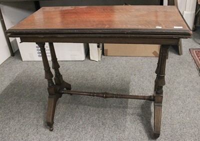 Lot 129 - An Aesthetic Period Fold Over Card Table, 91cm...