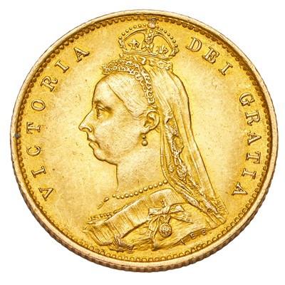 Lot 255 - Victoria, Half Sovereign 1887; extremely fine...