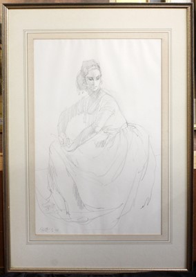 Lot 1081 - Arthur Keene (1930-2013) Study of a seated...