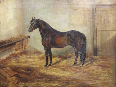 Lot 1094 - British School (19th Century) Dark bay horse...