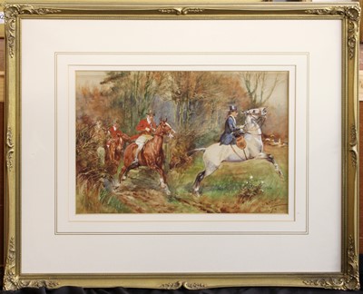 Lot 1095 - Thomas Ivester Lloyd (1873-1942) Lady riding...