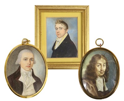 Lot 371 - English School (early 19th century): Miniature...