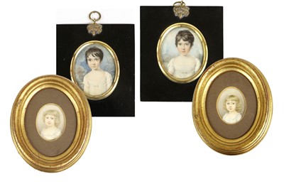 Lot 372 - English School (early 19th century): Miniature...