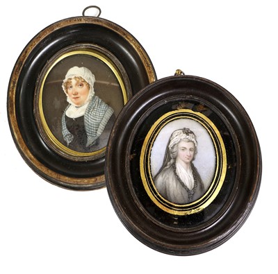 Lot 374 - English School (early 19th century): Miniature...