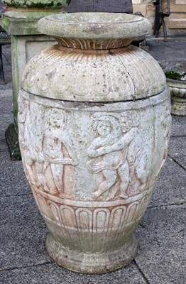 Lot 1209 - A Large Composition Ovoid Garden Urn, of...