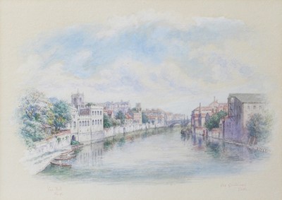 Lot 1114 - George Fall (1848-1925) "Old Guildhall York"...