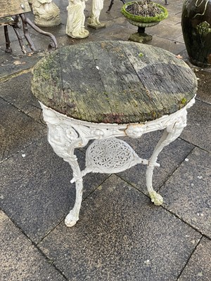 Lot 710 - A Victorian Cast Iron Britannia Pub Table,...