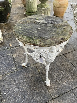 Lot 710 - A Victorian Cast Iron Britannia Pub Table,...