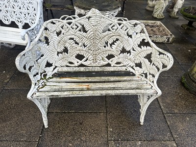 Lot 683 - An Aluminium Fern and Blackberry Pattern Seat,...