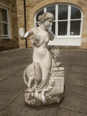 Lot 1263 - A Carved Marble Sculpture "Una and the Lion",...