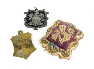 Lot 305 - A 19th Century White Metal Chased Armorial,...