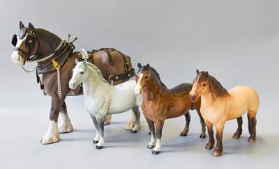 Lot 190 - Beswick Horses, comprising: Clydesdale,...