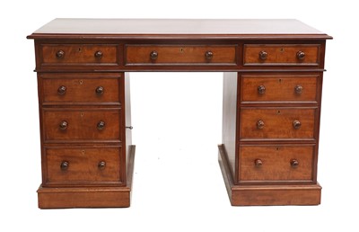 Lot 903 - A Victorian Mahogany Double Pedestal Desk, 3rd...